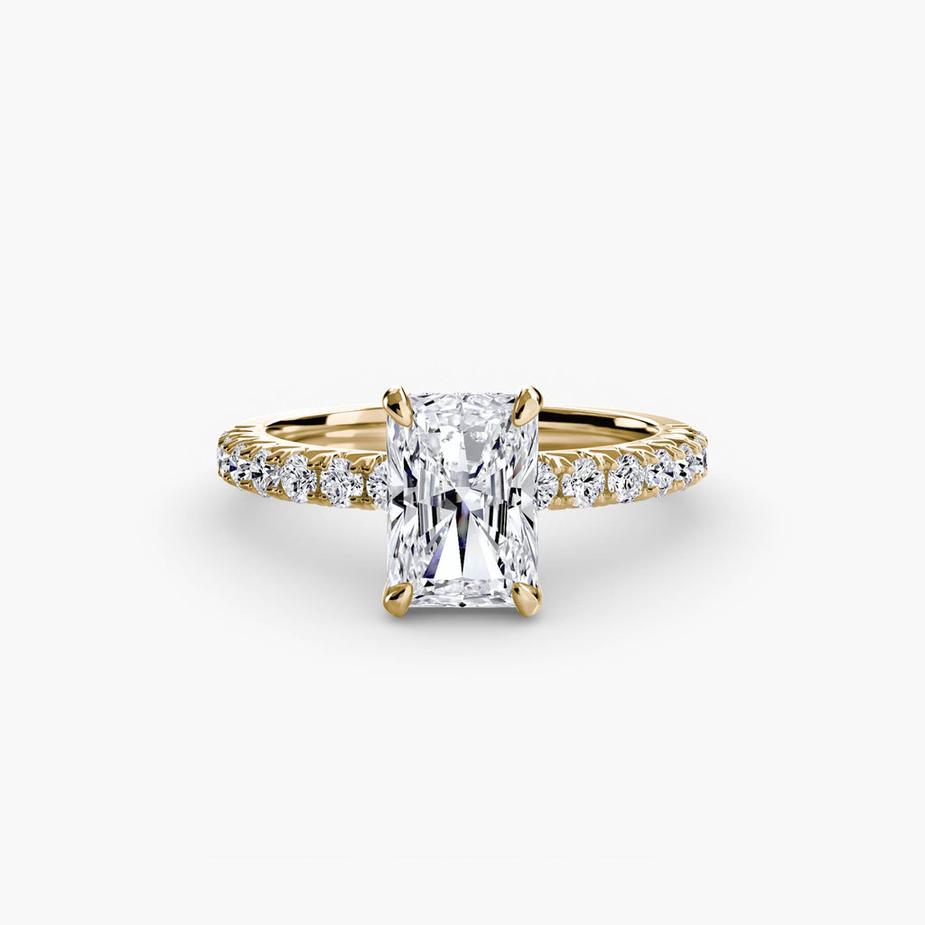 Anello solitario con pavé classico — montatura, 2,3 mm