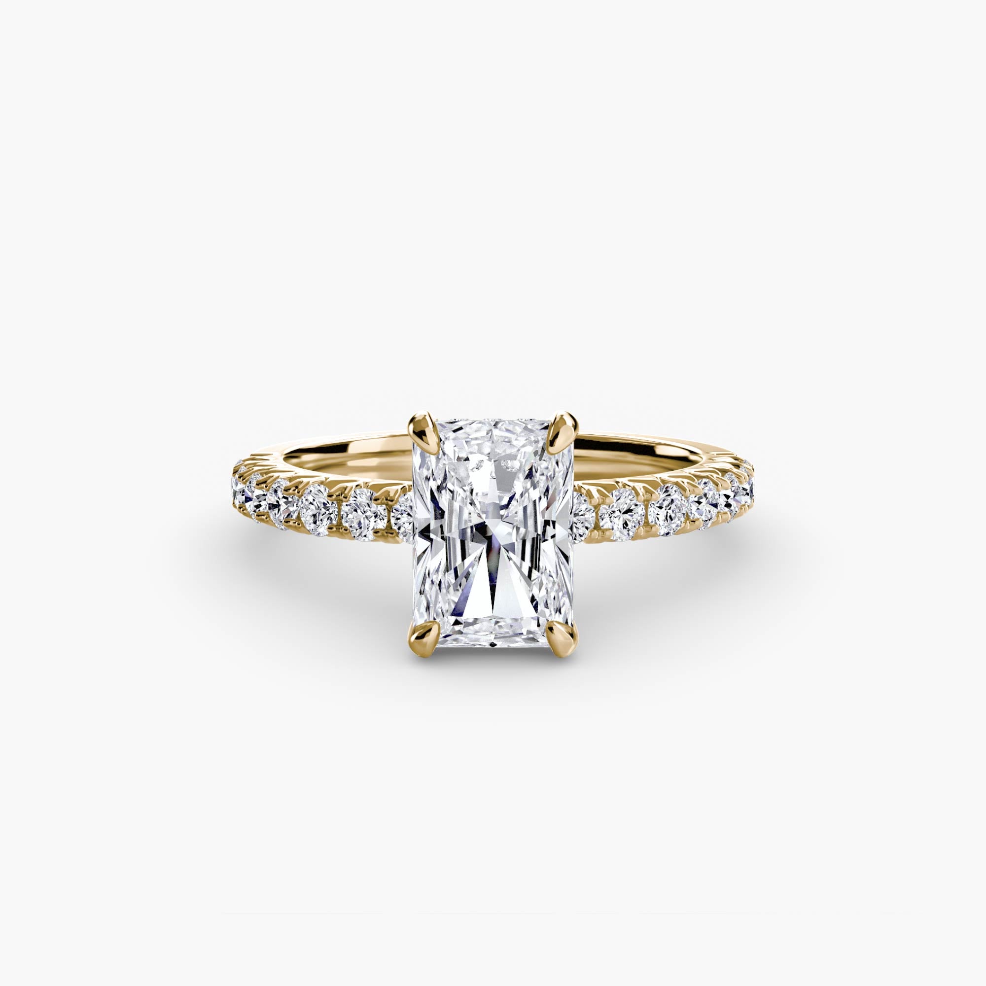 Anello solitario con pavé classico — montatura, 2,3 mm