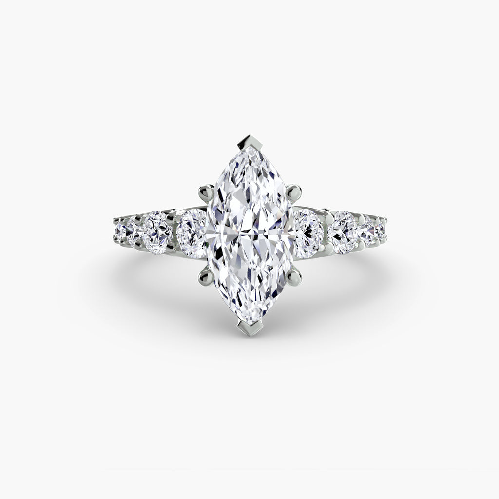 Anello con pietre scalate — montatura, gambo 2,3 mm