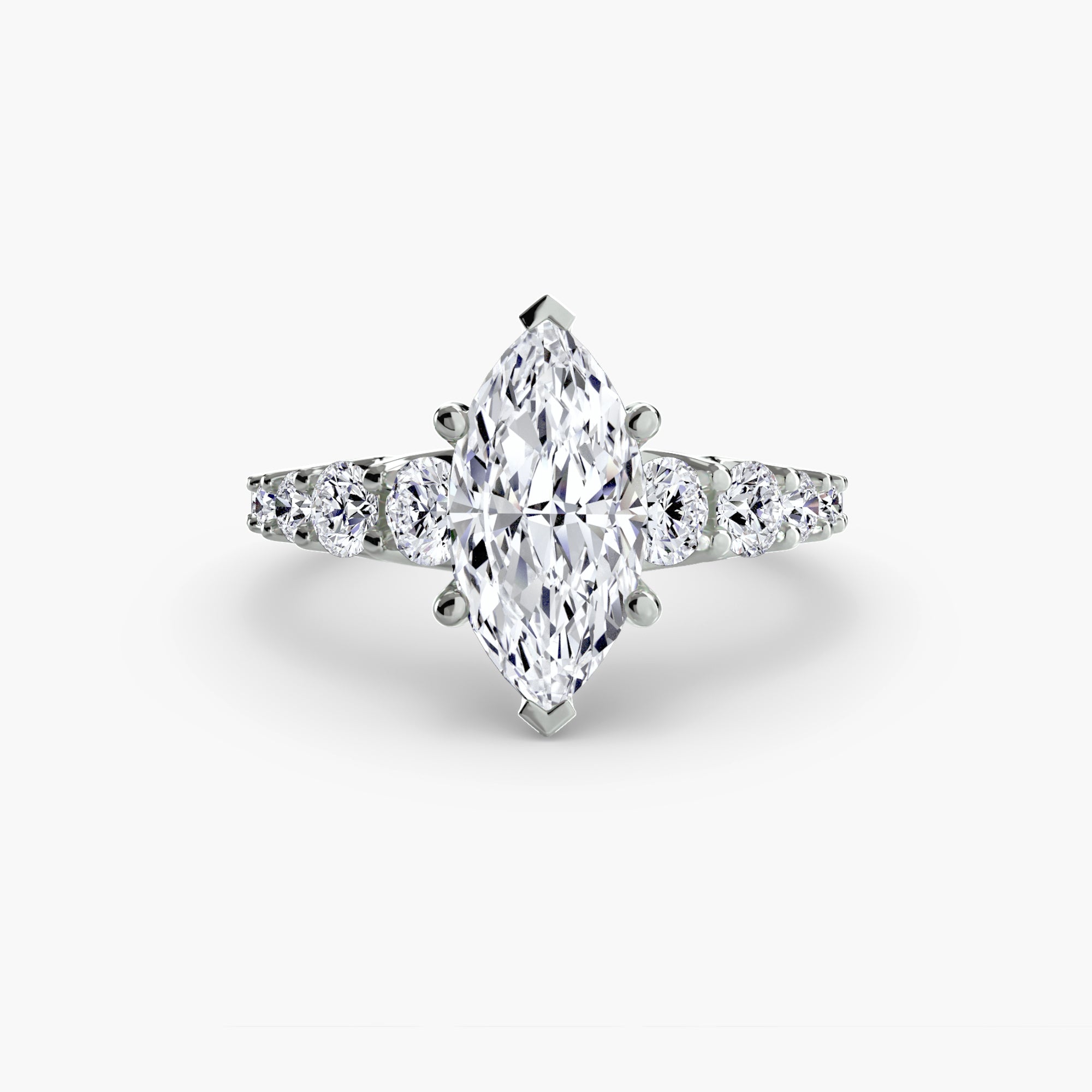 Anello con pietre scalate — montatura, gambo 2,3 mm