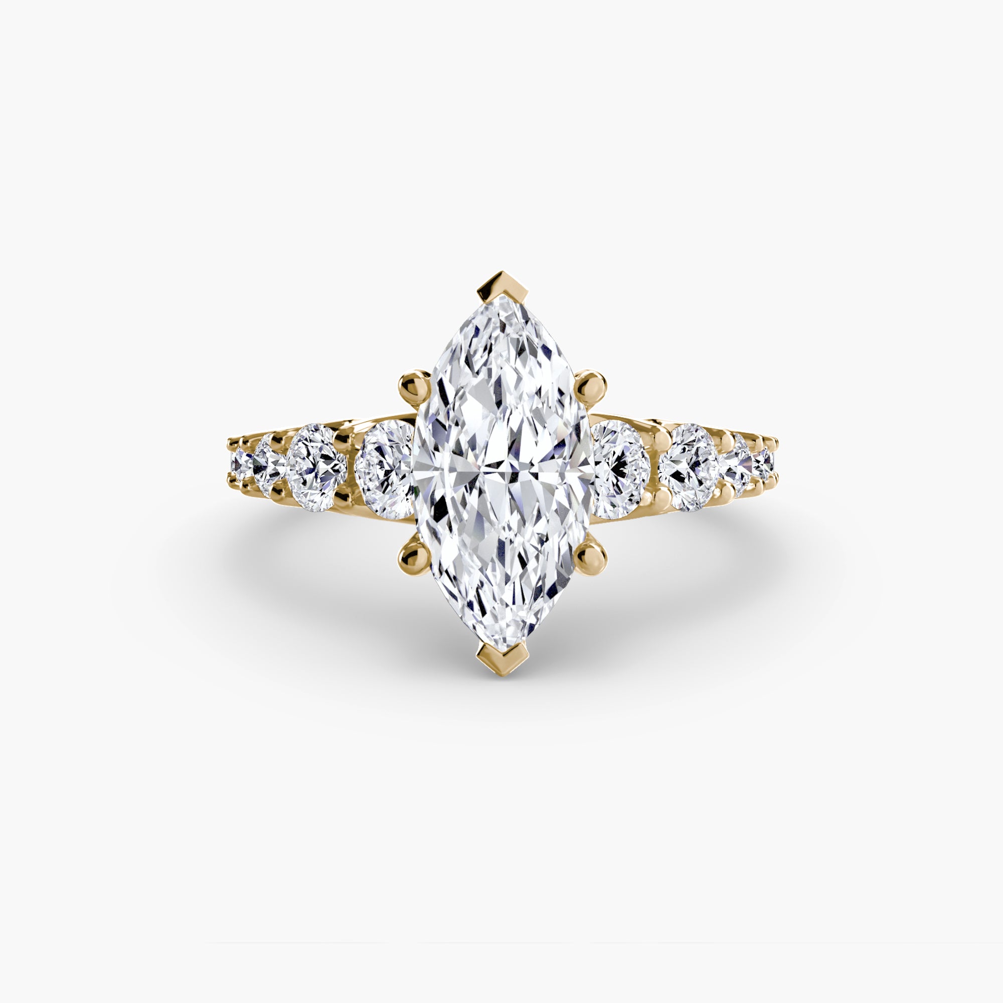 Anello con pietre scalate — montatura, gambo 2,3 mm