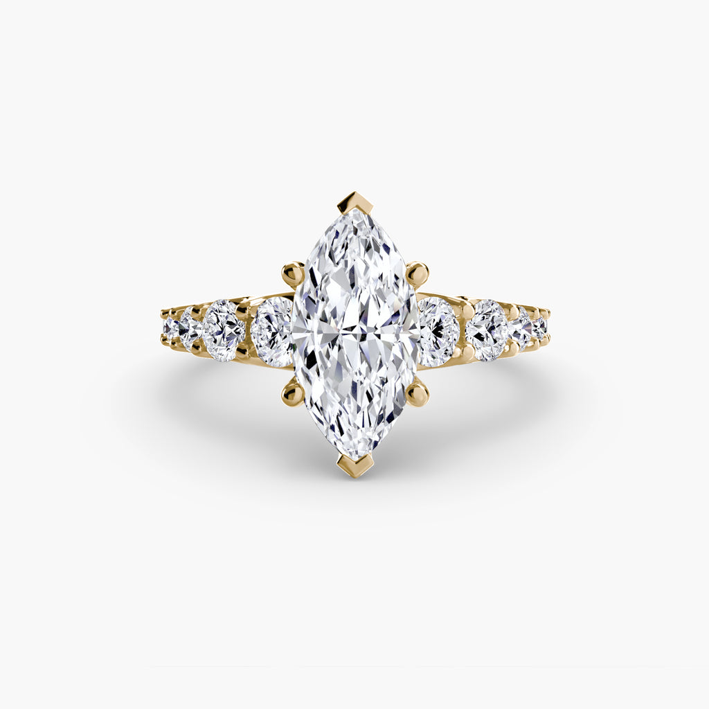 Anello con pietre scalate — montatura, gambo 2,3 mm