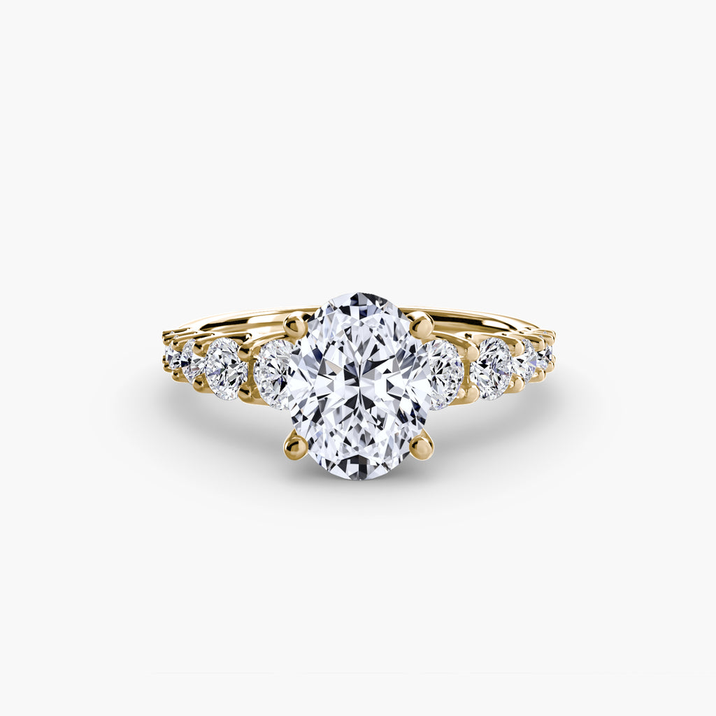 Anello con pietre scalate — montatura, gambo 2,3 mm