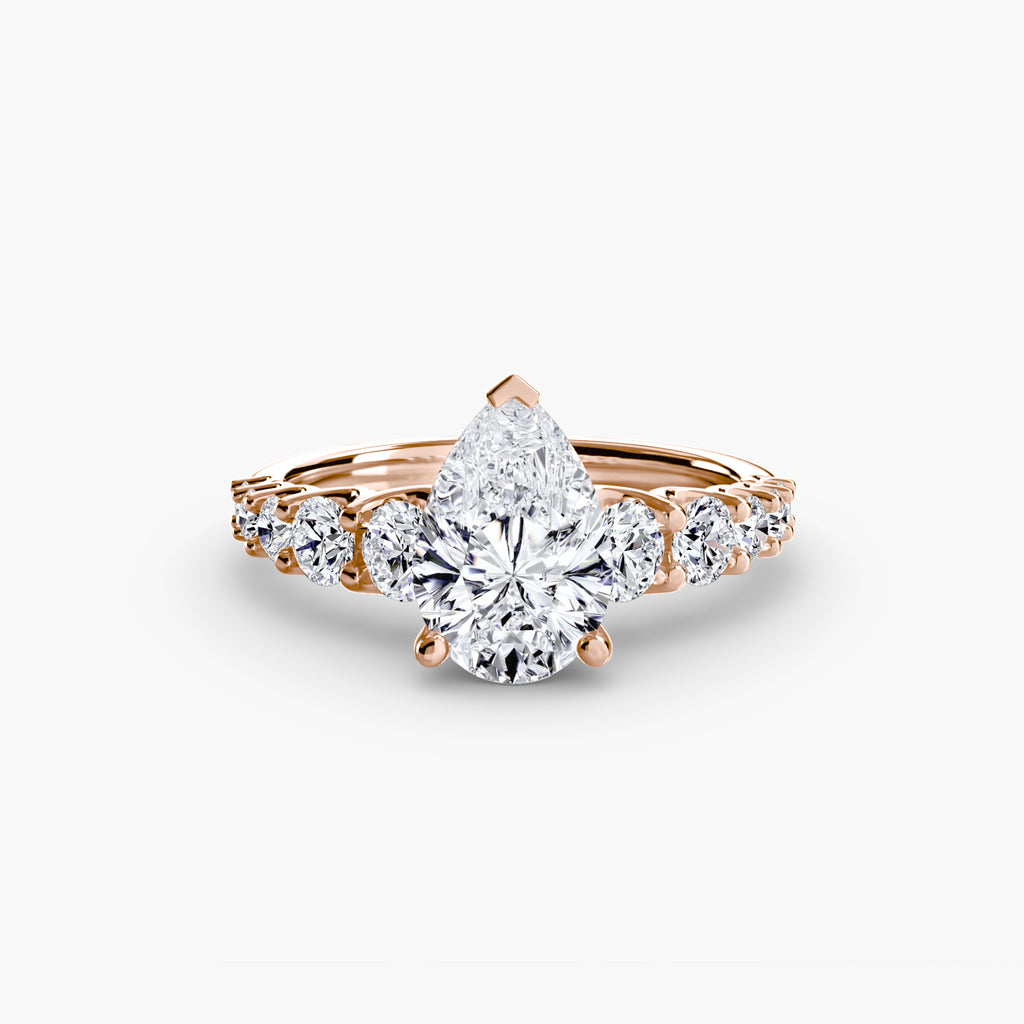 Anello con pietre scalate — montatura, gambo 2,3 mm