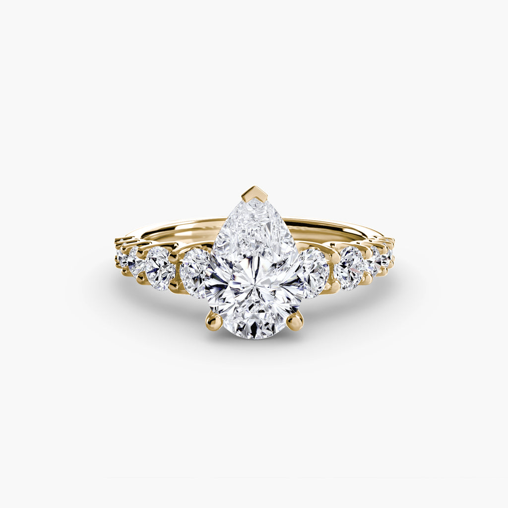 Anello con pietre scalate — montatura, gambo 2,3 mm