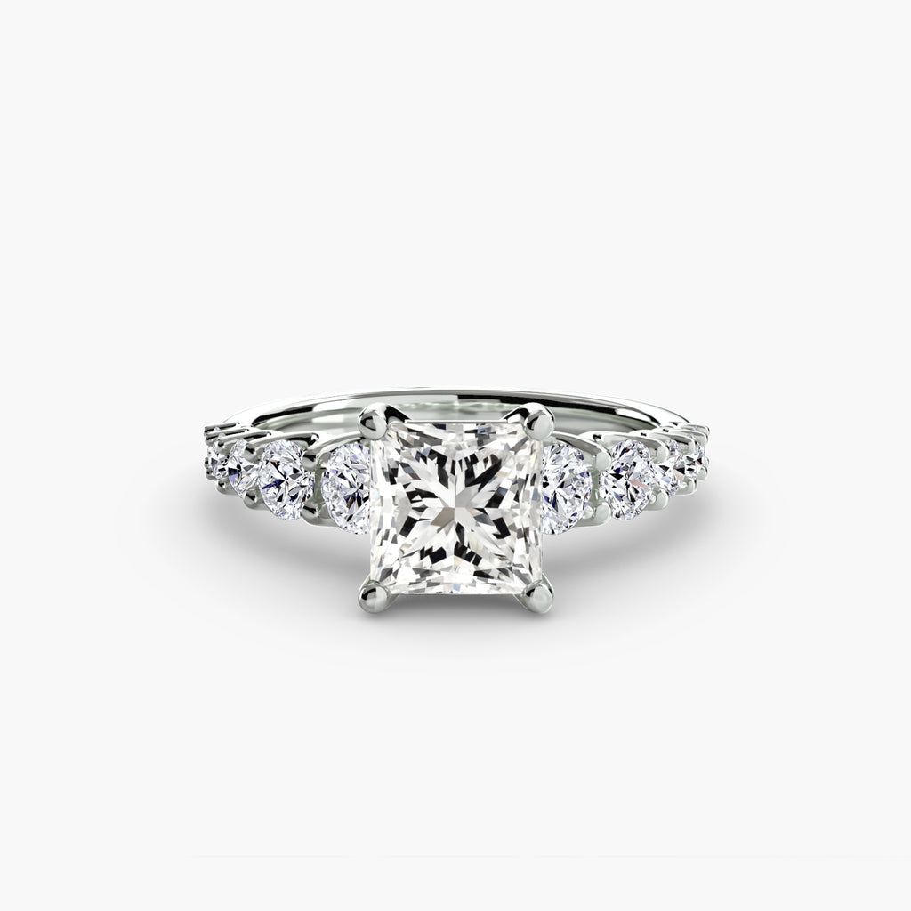 Anello con pietre scalate — montatura, gambo 2,3 mm