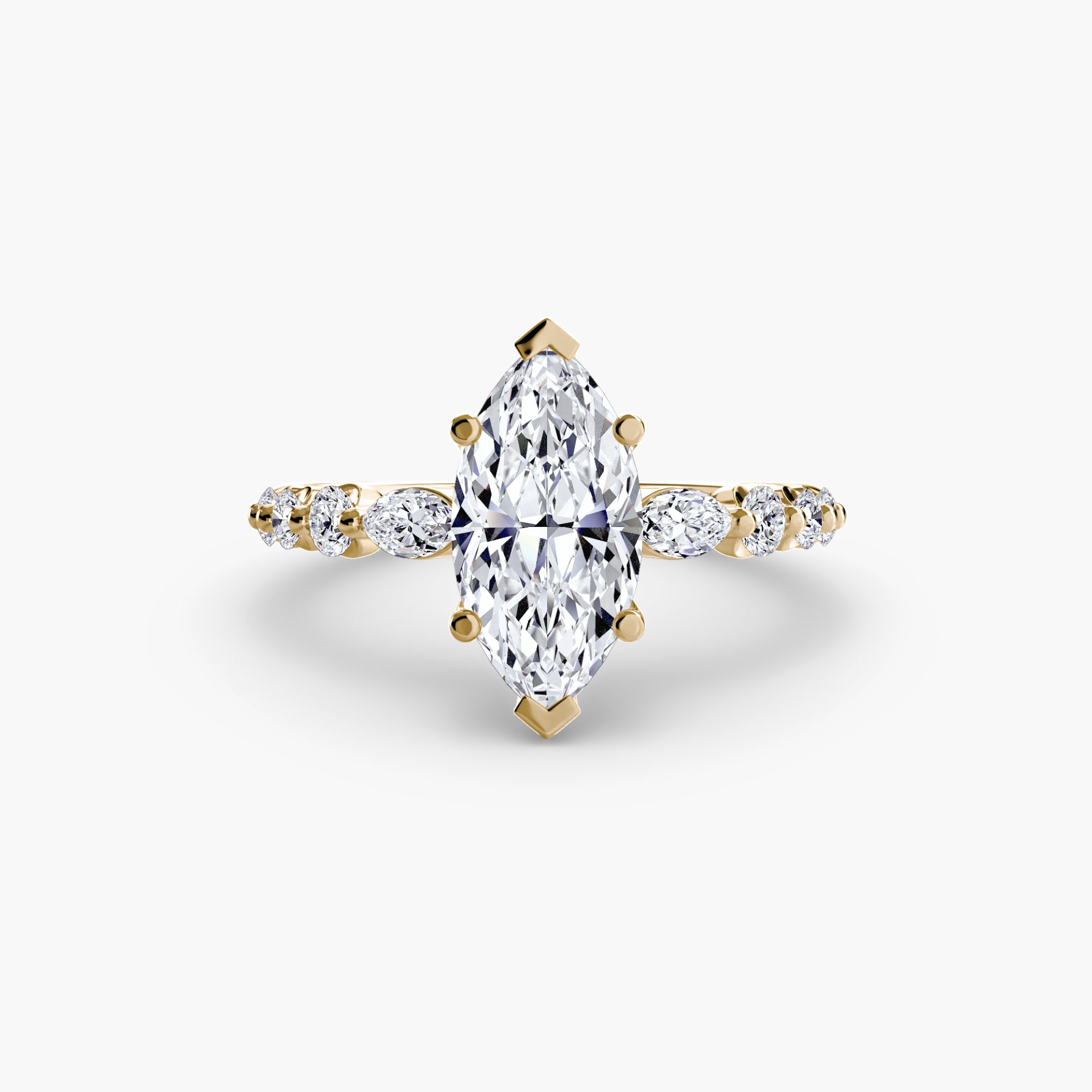 Anello a gradini con dettagli — montatura