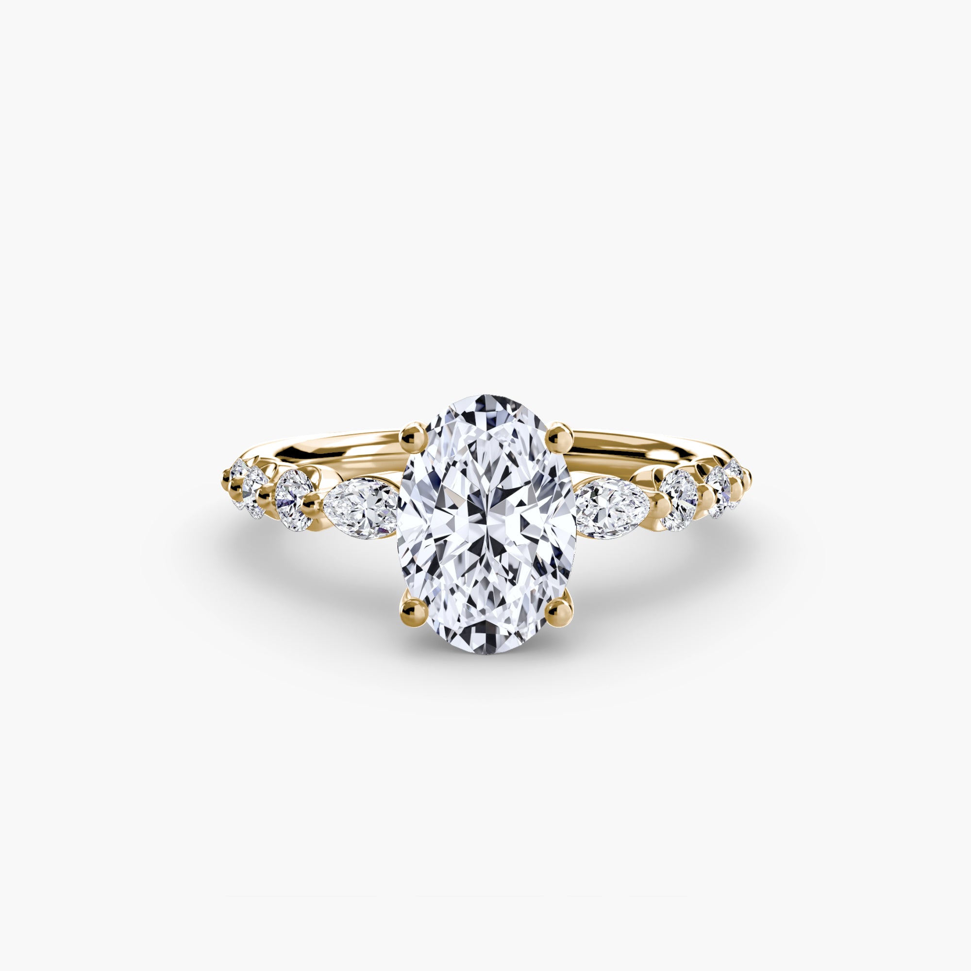 Anello a gradini con dettagli — montatura