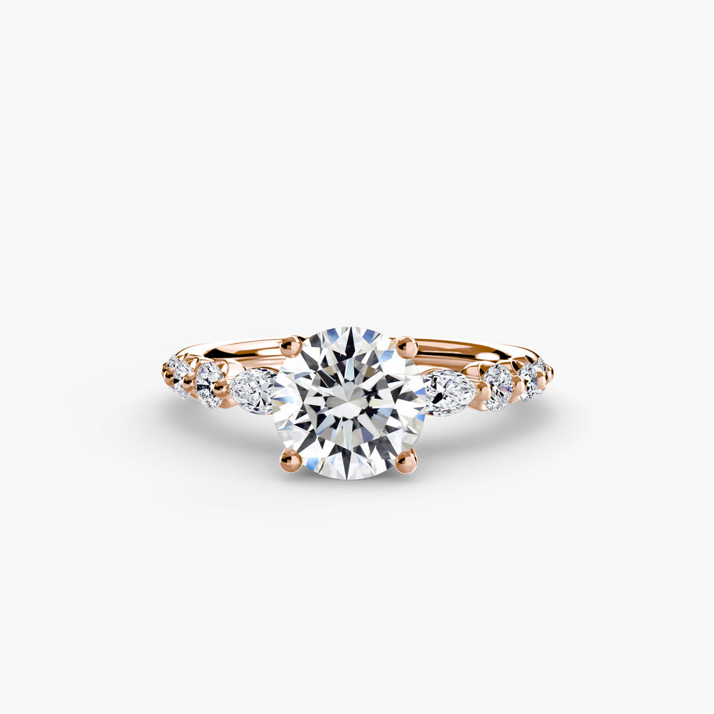 Anello a gradini con dettagli — montatura