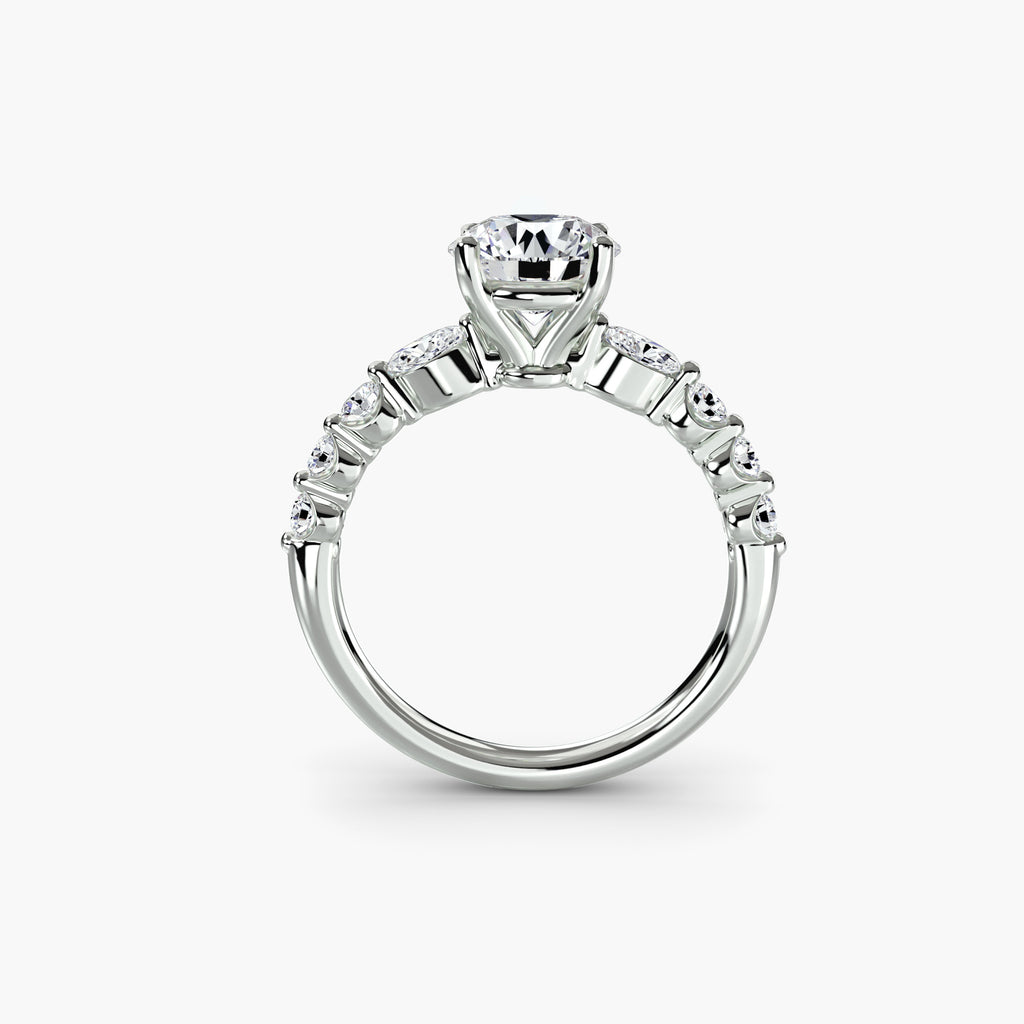 Anello a gradini con dettagli — montatura