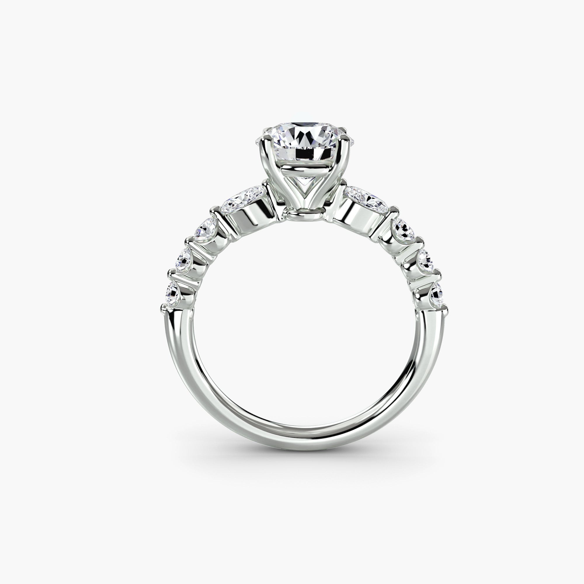 Anello a gradini con dettagli — montatura