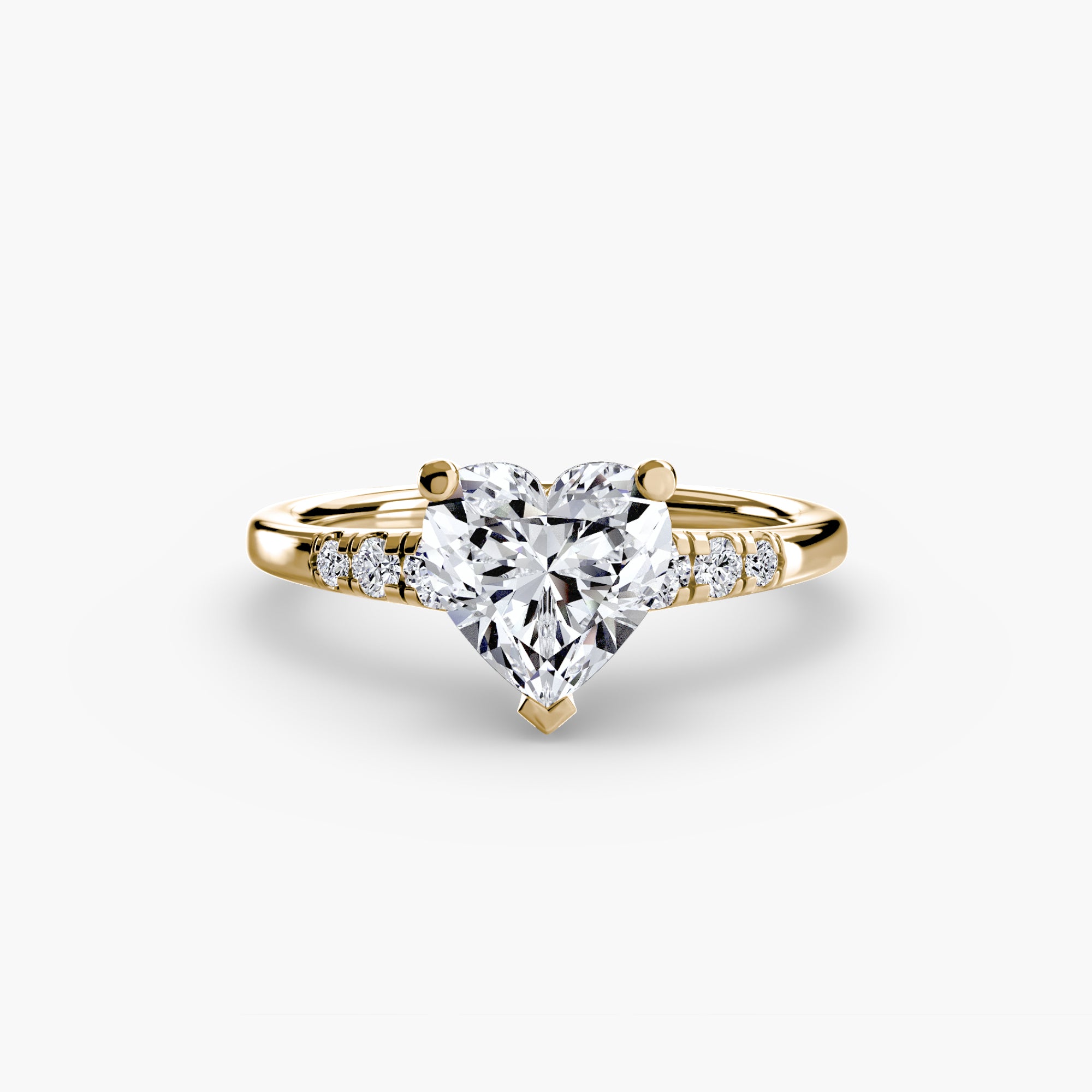 Anello solitario con spalle impreziosite — montatura