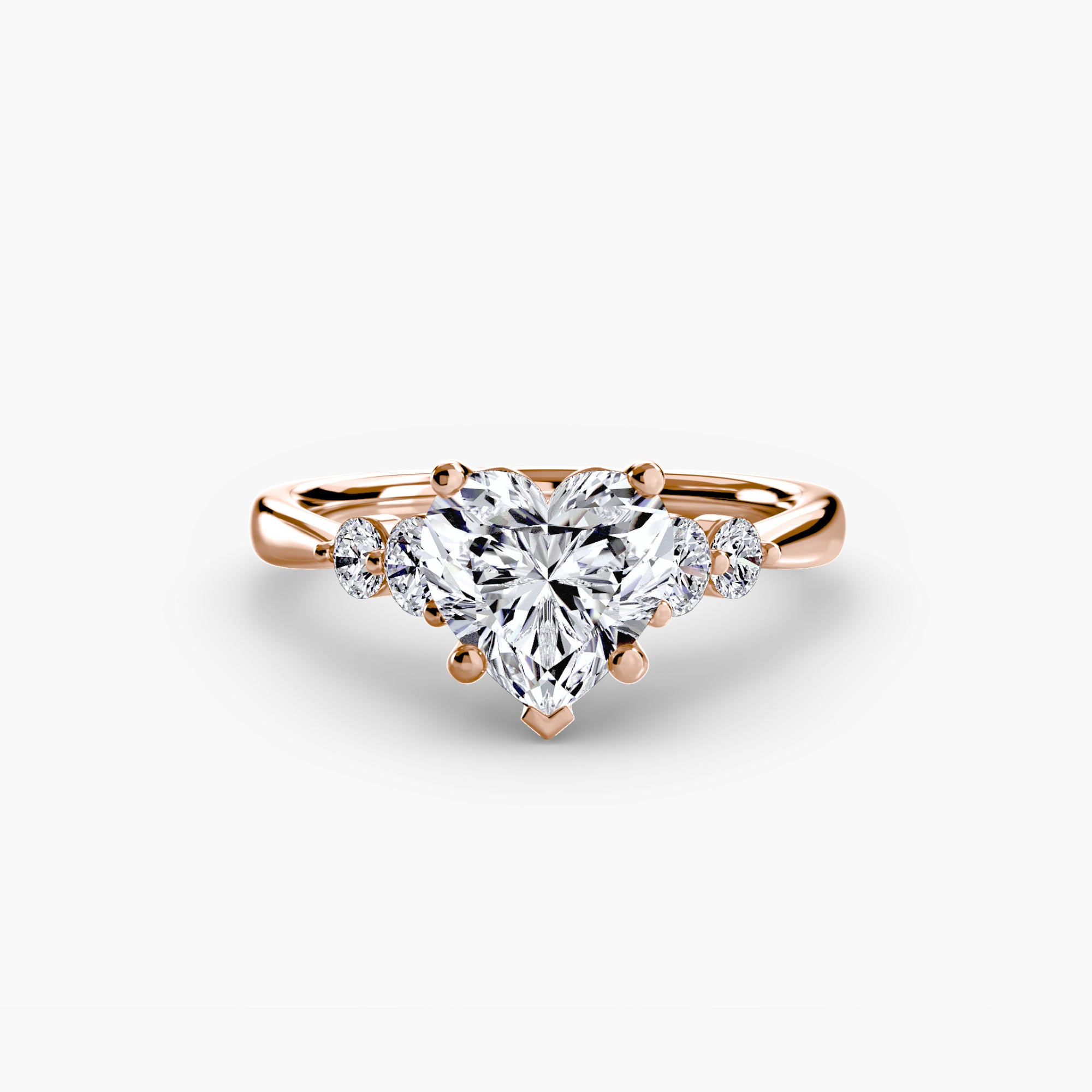 Anello solitario con spalle impreziosite, gambo 2,0 mm