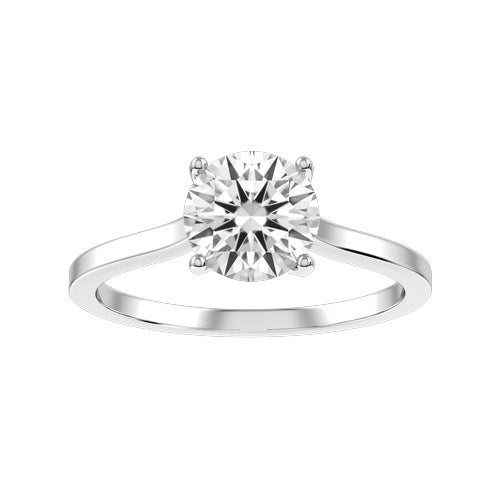 Round Lab-grown Diamond Bridal Ring — down