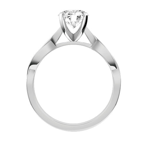 Round Lab-grown Diamond Bridal Ring — front