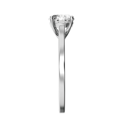 Round Lab-grown Diamond Bridal Ring — side