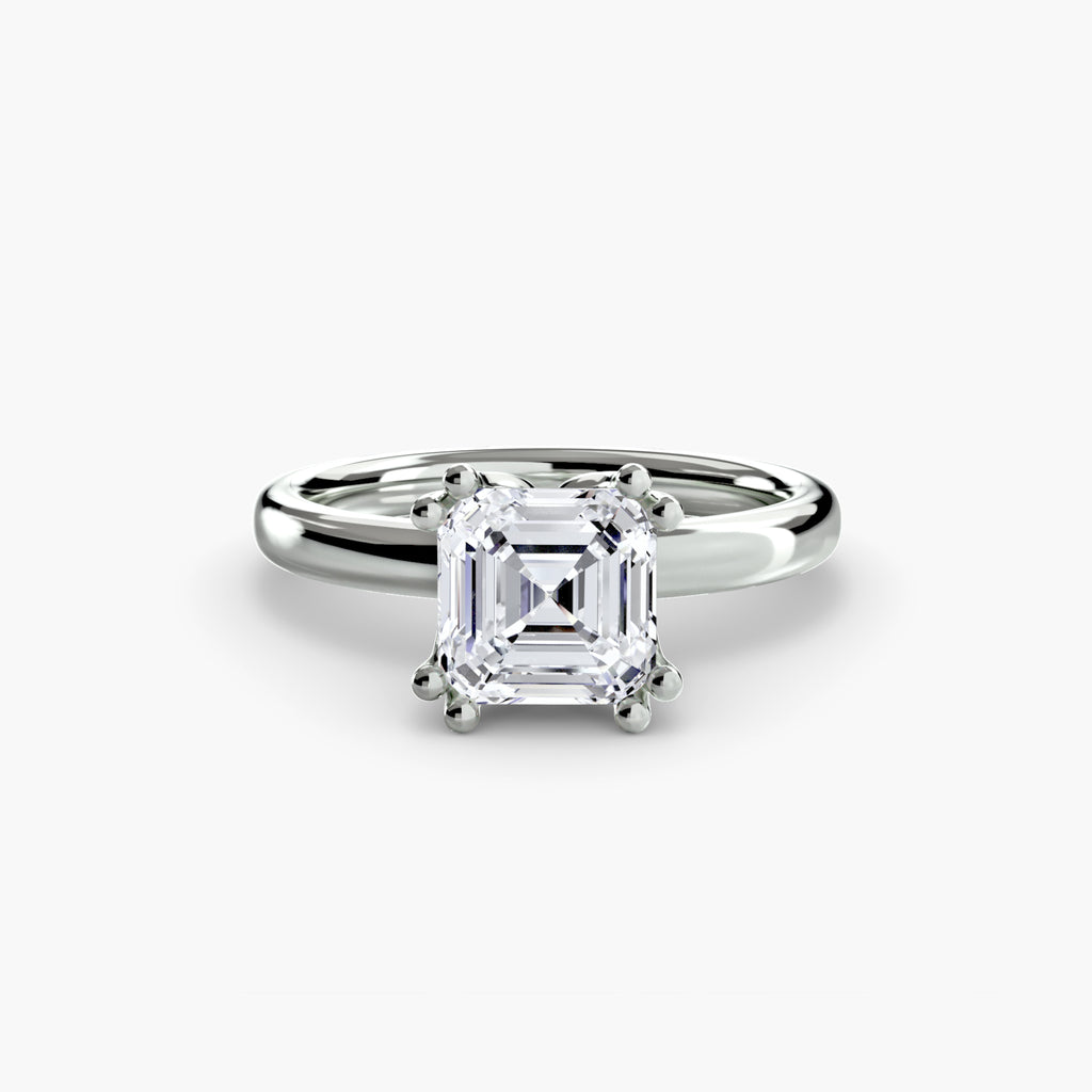 Anello solitario minimale — montatura, gambo 2,0 mm