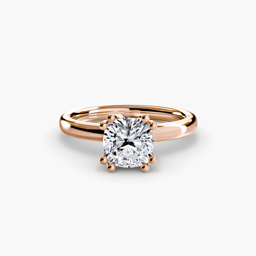 Anello solitario minimale — montatura, gambo 2,0 mm