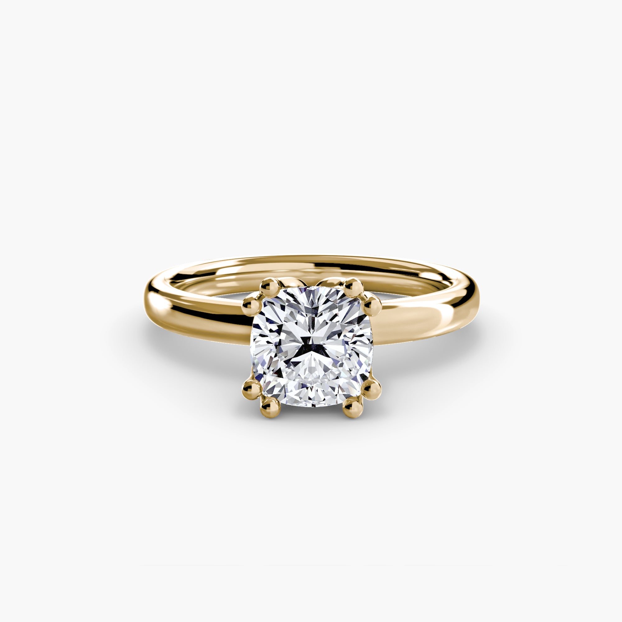 Anello solitario minimale — montatura, gambo 2,0 mm