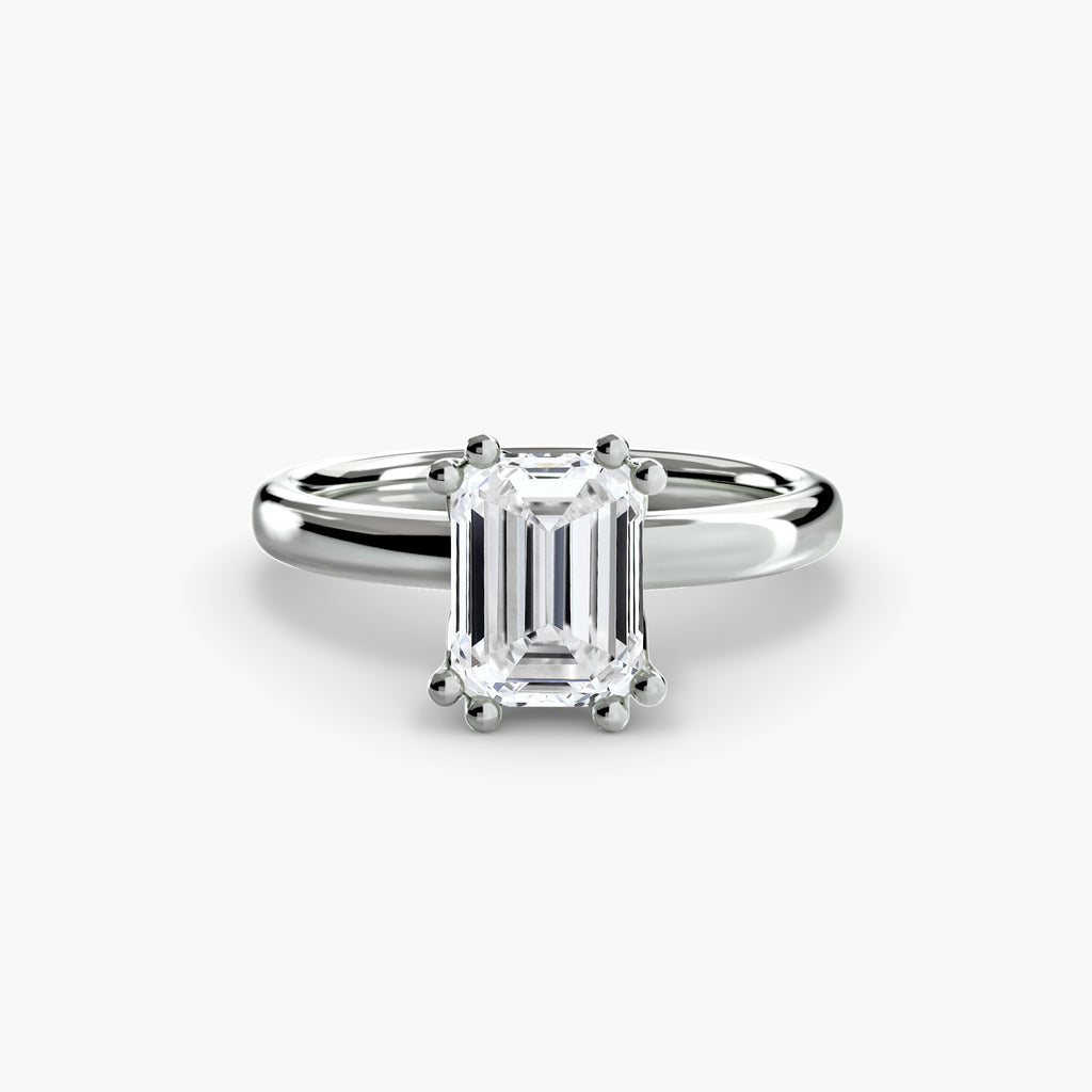 Anello solitario minimale — montatura, gambo 2,0 mm