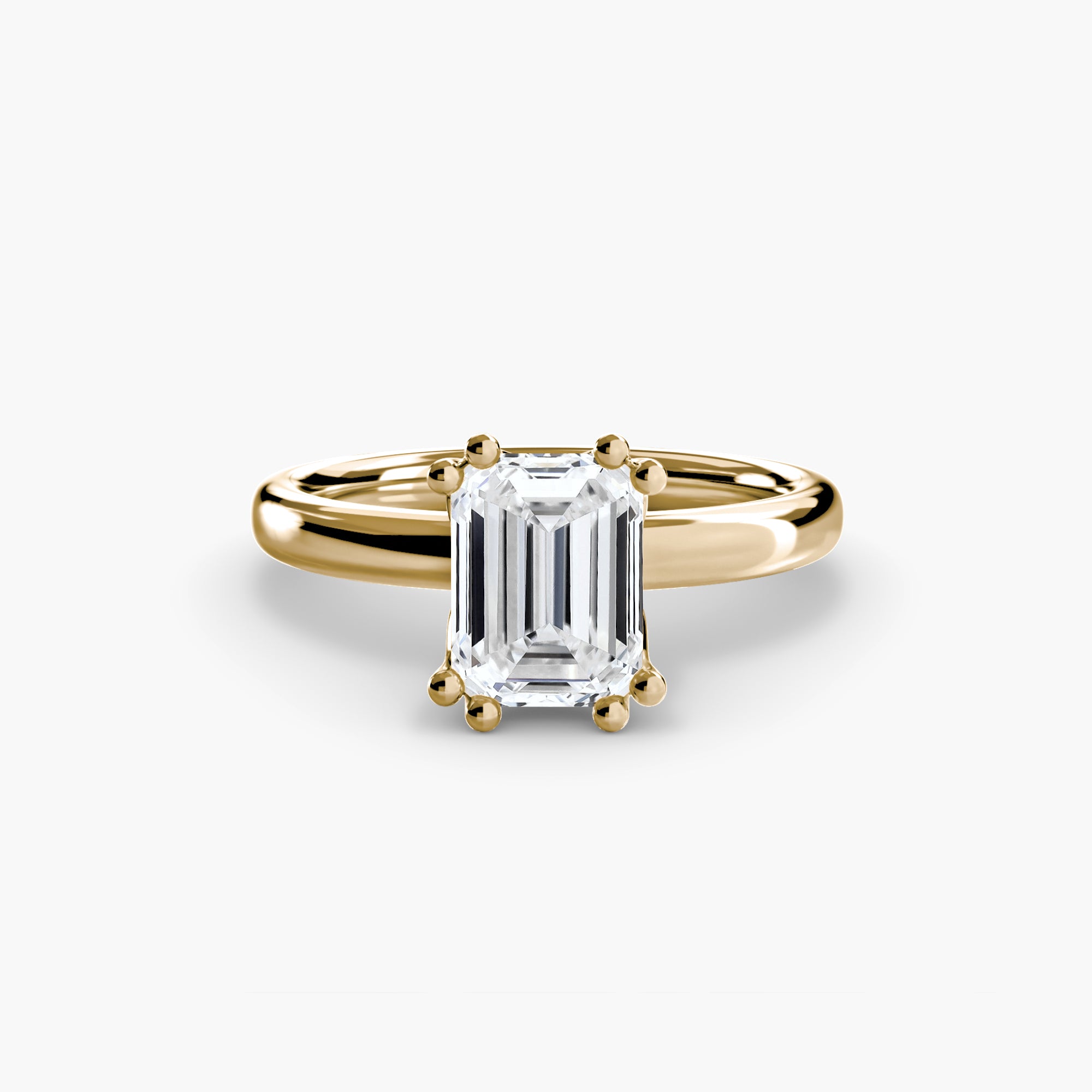 Anello solitario minimale — montatura, gambo 2,0 mm