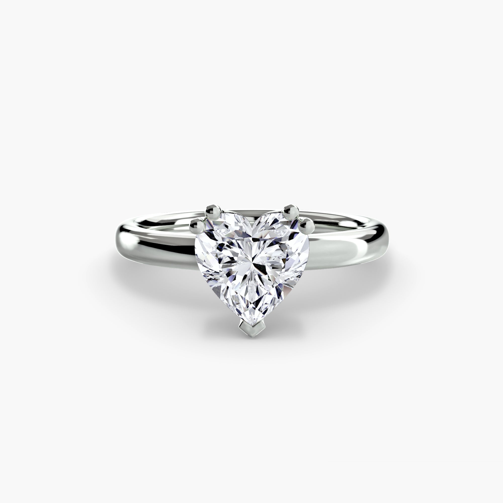 Anello solitario minimale — montatura, gambo 2,0 mm