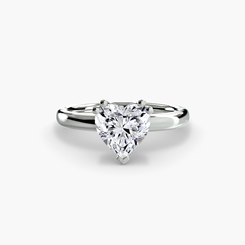 Anello solitario minimale — montatura, gambo 2,0 mm