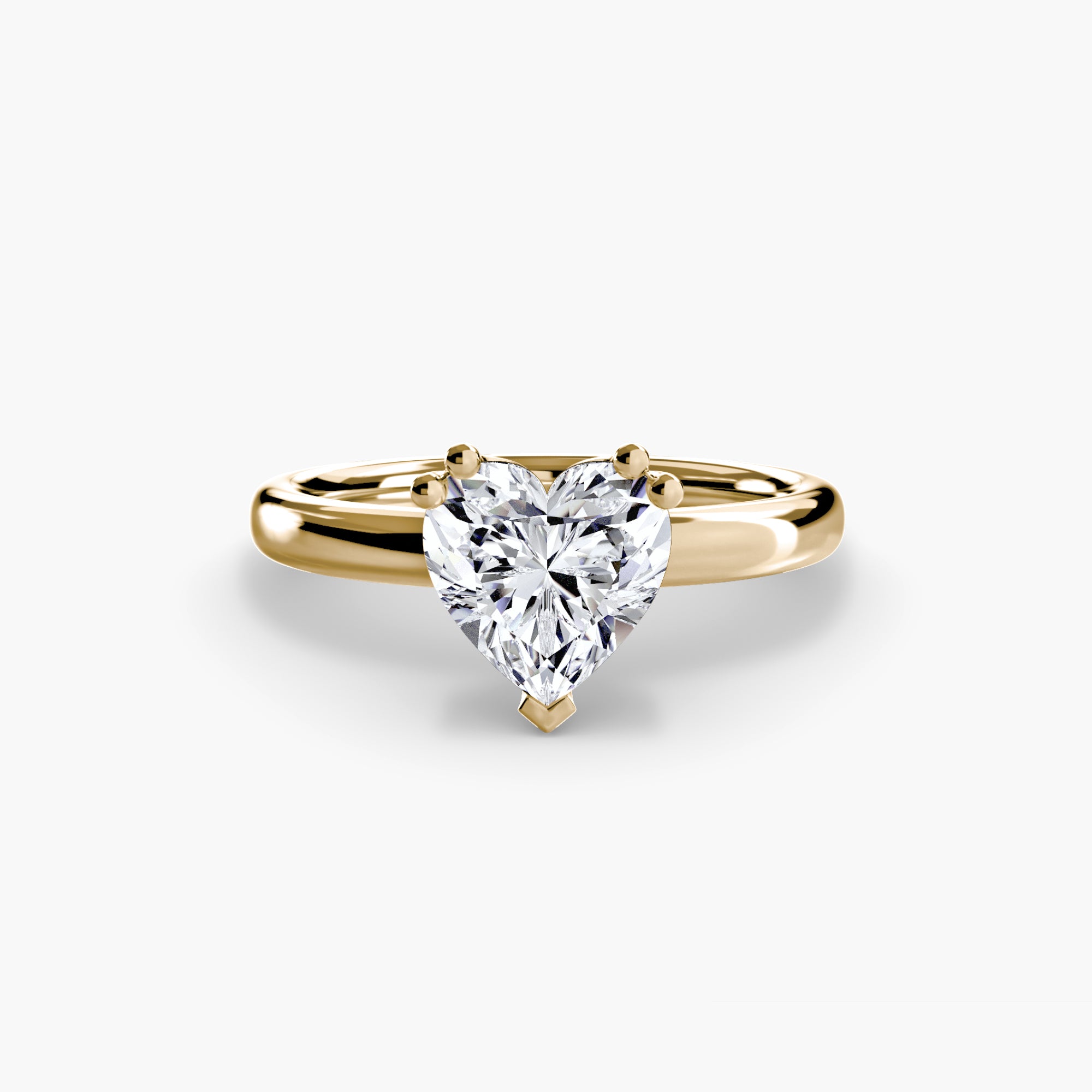 Anello solitario minimale — montatura, gambo 2,0 mm