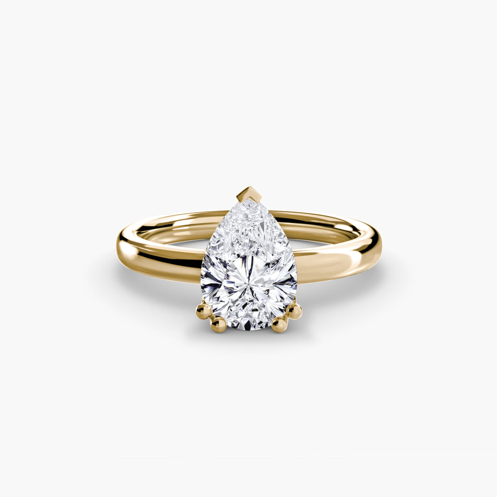 Anello solitario minimale — montatura, gambo 2,0 mm