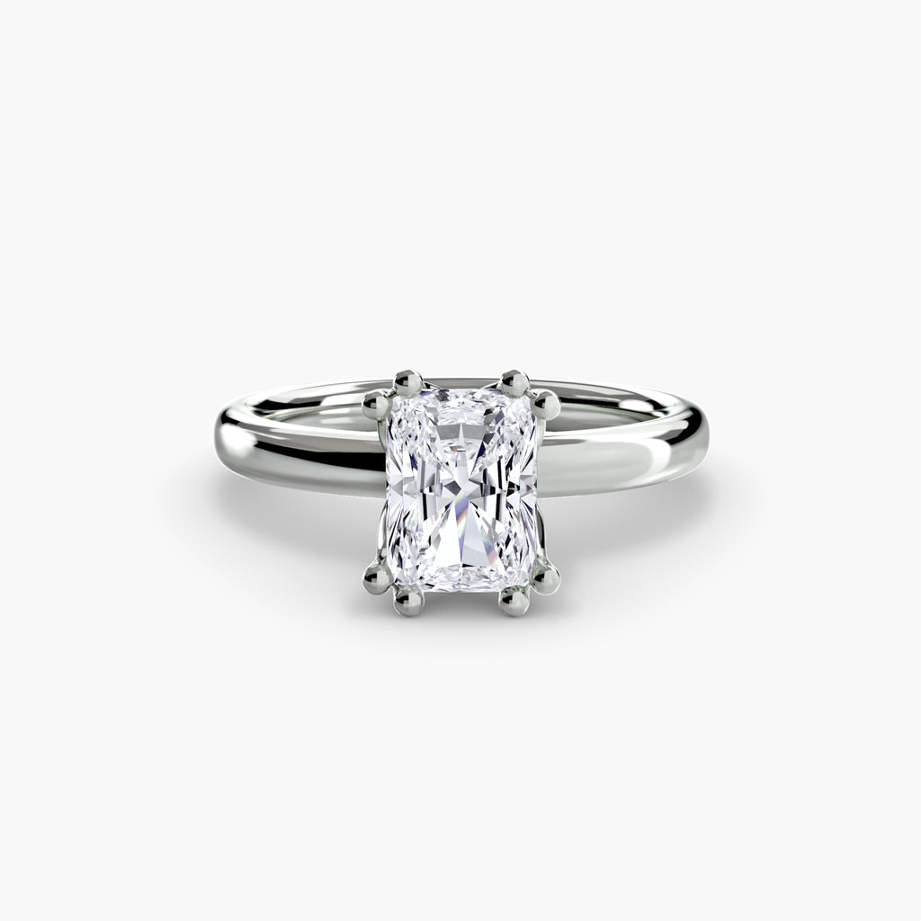 Anello solitario minimale — montatura, gambo 2,0 mm