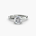 Anello solitario minimale — montatura, gambo 2,0 mm