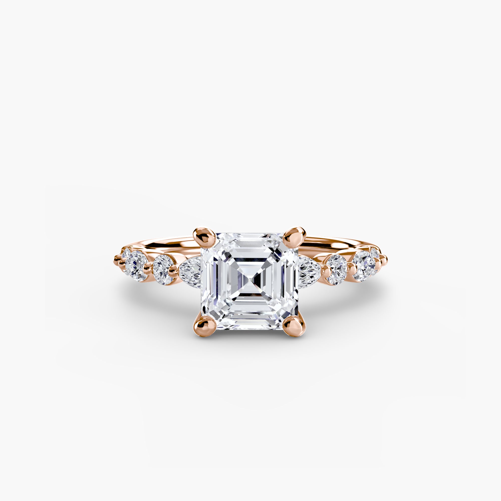 Anello solitario con pavé eternity — montatura, 2,5 mm