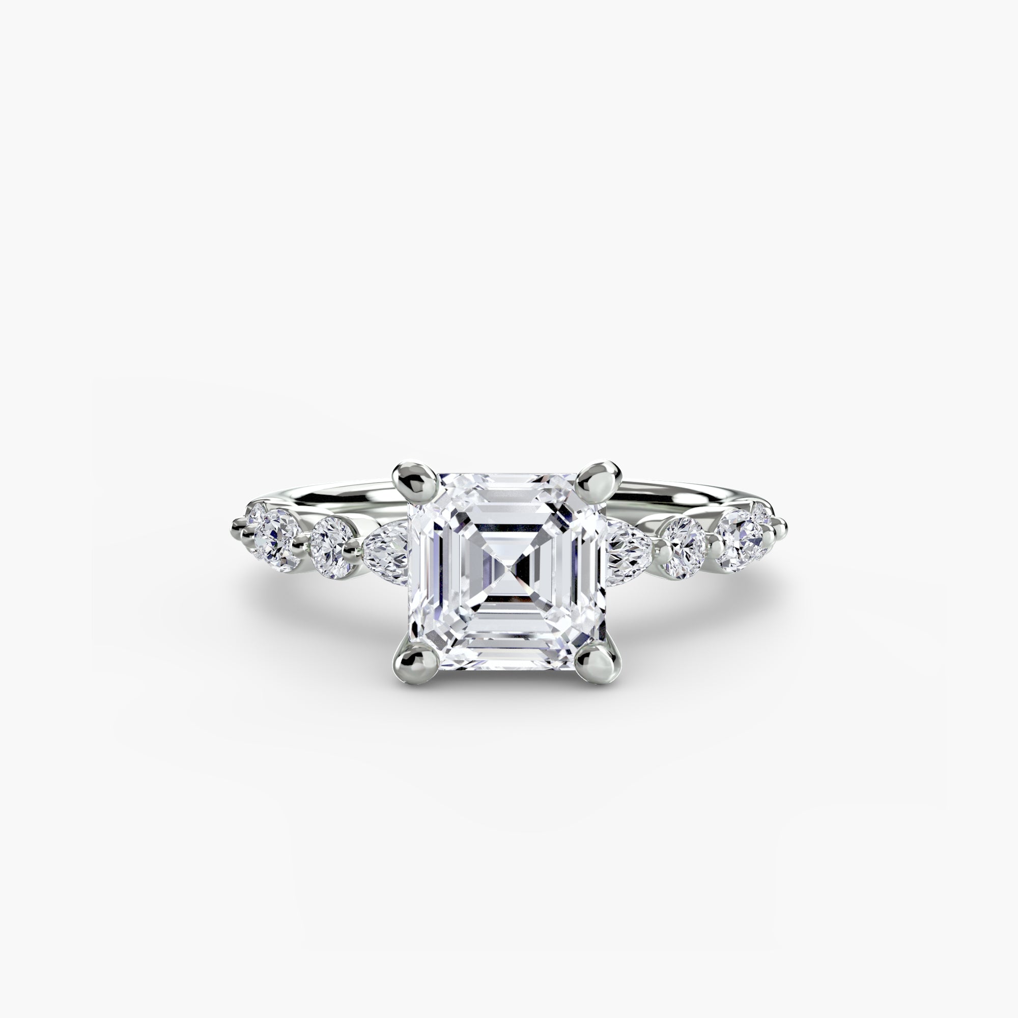 Anello solitario con pavé eternity — montatura, 2,5 mm