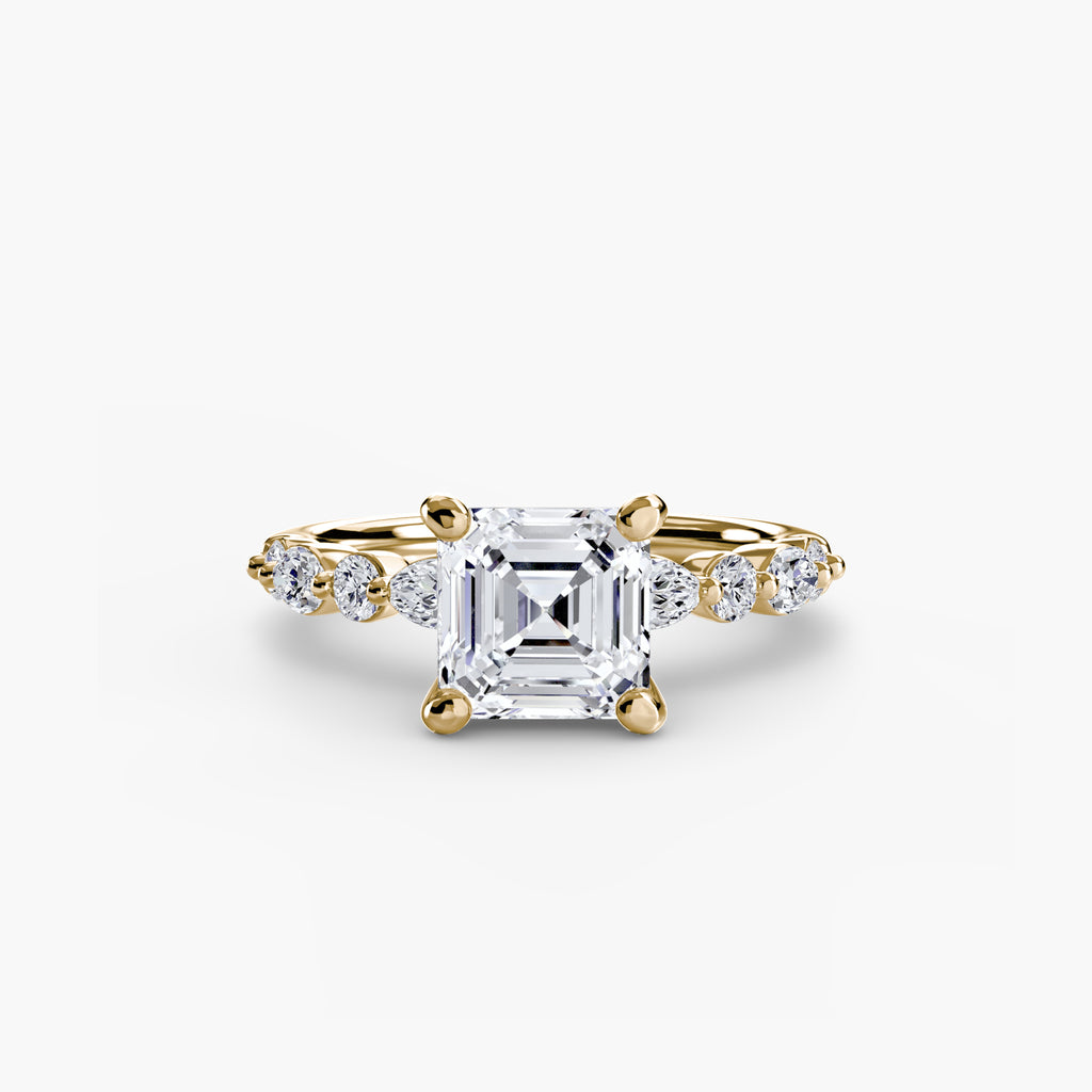Anello solitario con pavé eternity — montatura, 2,5 mm