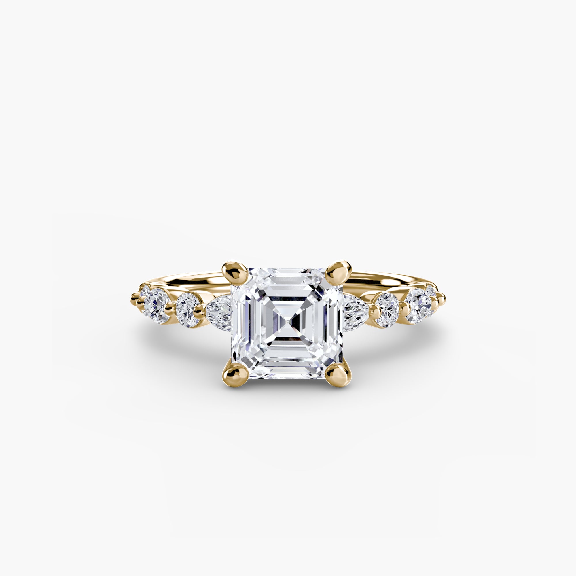 Anello solitario con pavé eternity — montatura, 2,5 mm