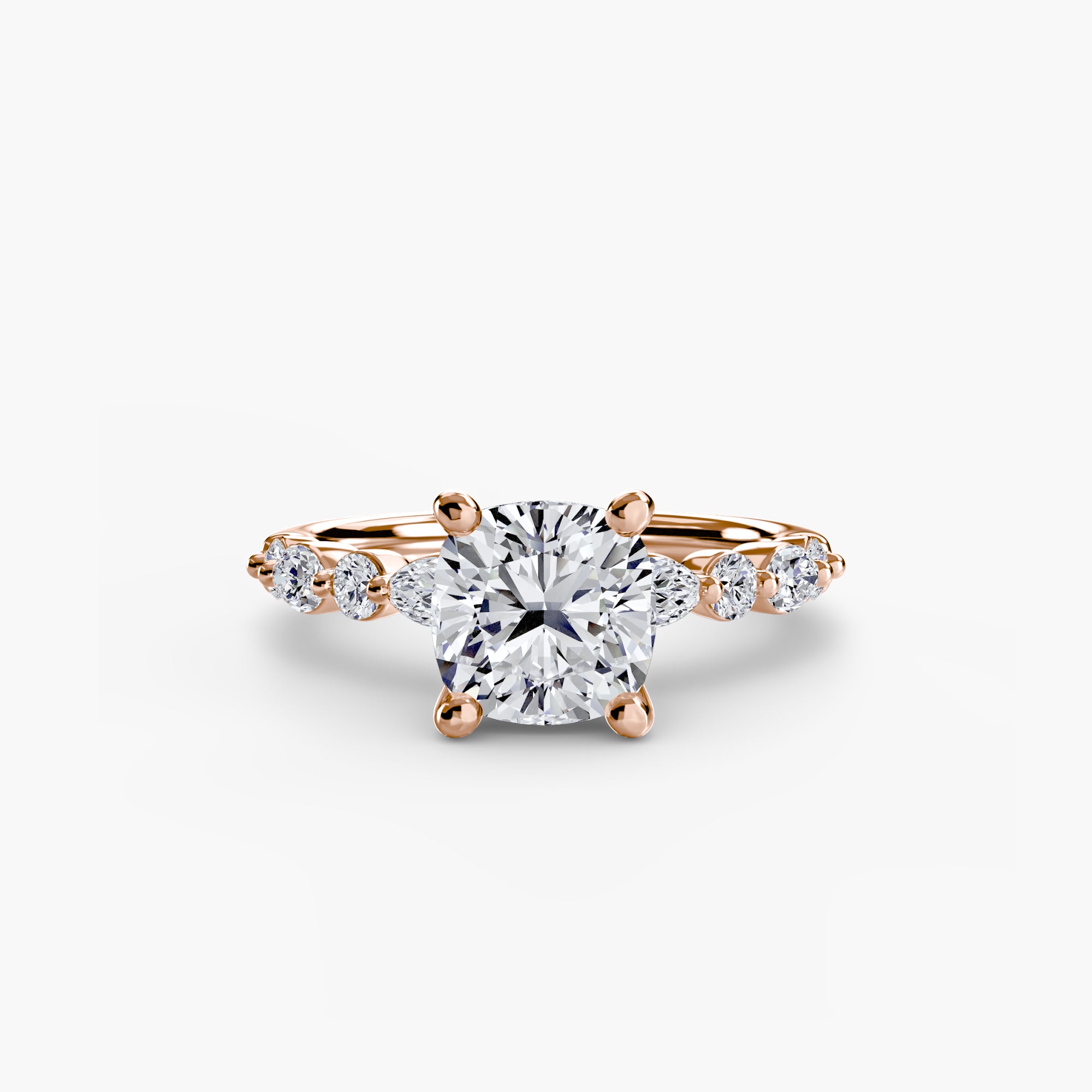 Anello solitario con pavé eternity — montatura, 2,5 mm