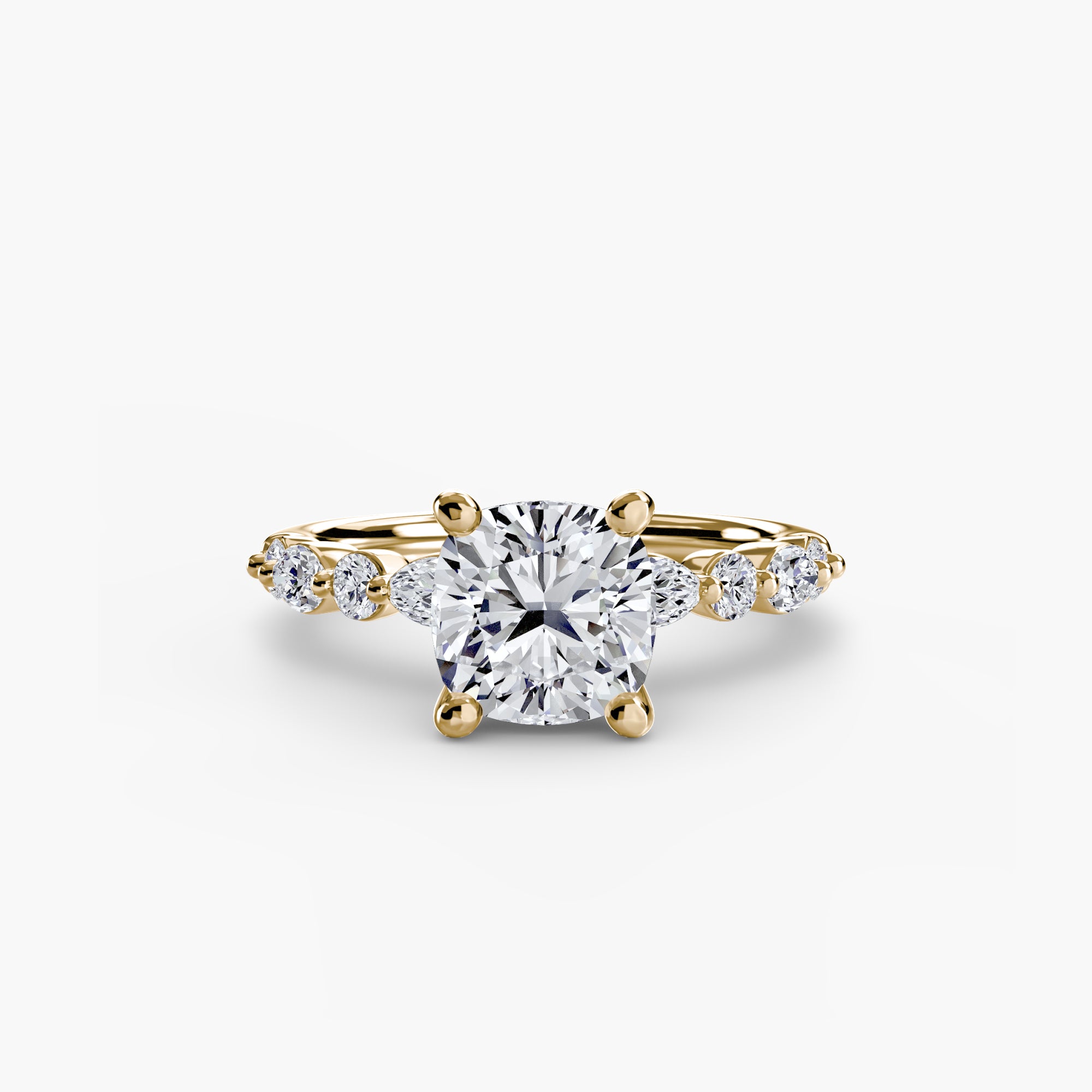 Anello solitario con pavé eternity — montatura, 2,5 mm