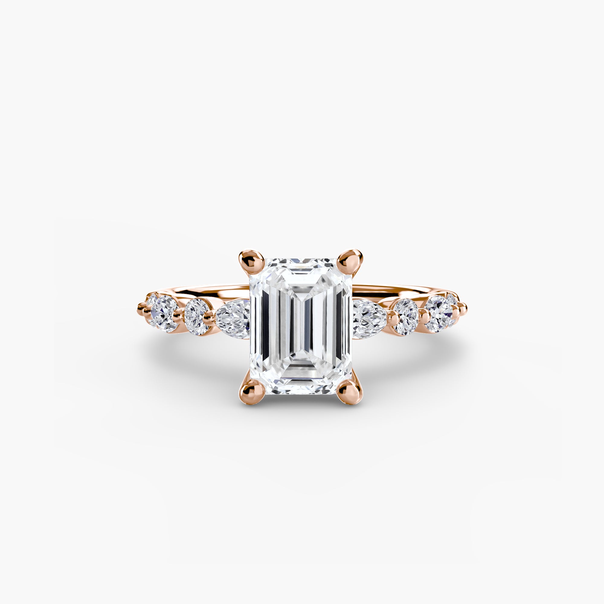 Anello solitario con pavé eternity — montatura, 2,5 mm