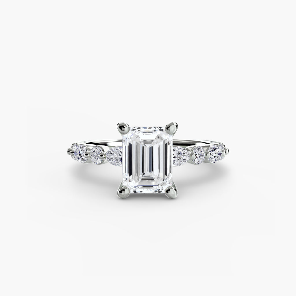 Anello solitario con pavé eternity — montatura, 2,5 mm