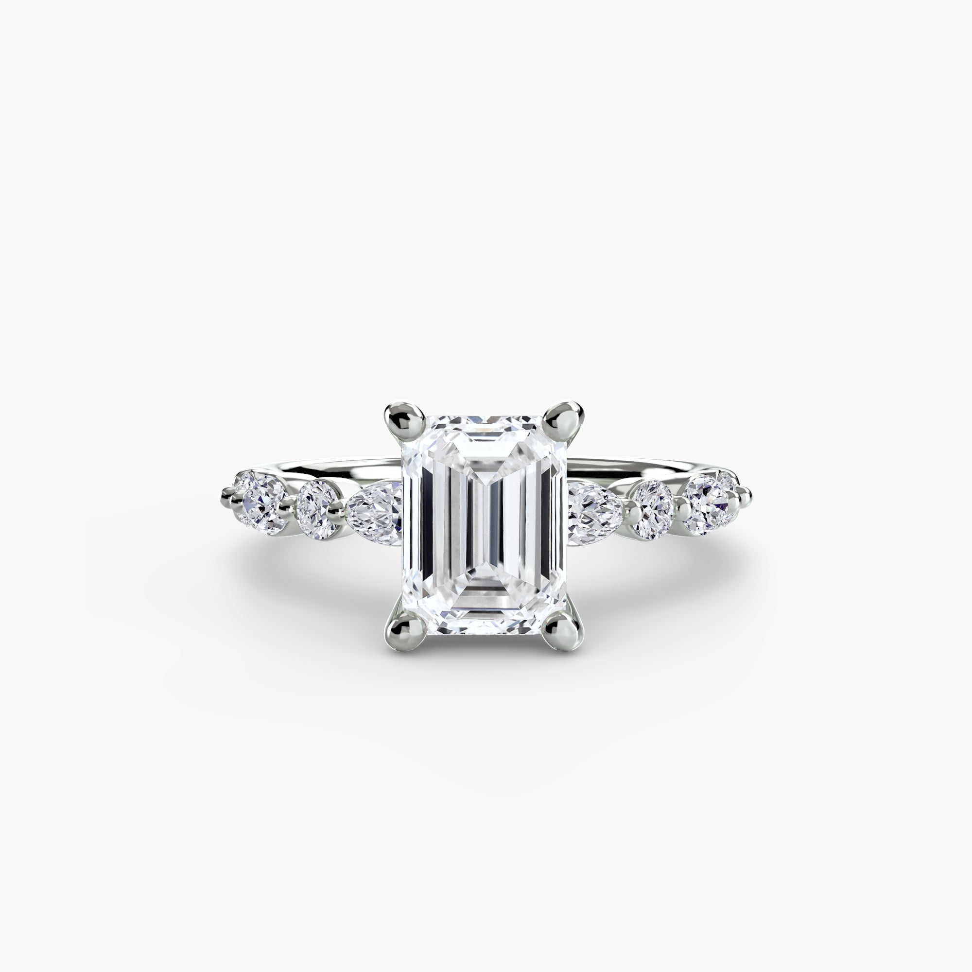 Anello solitario con pavé eternity — montatura, 2,5 mm