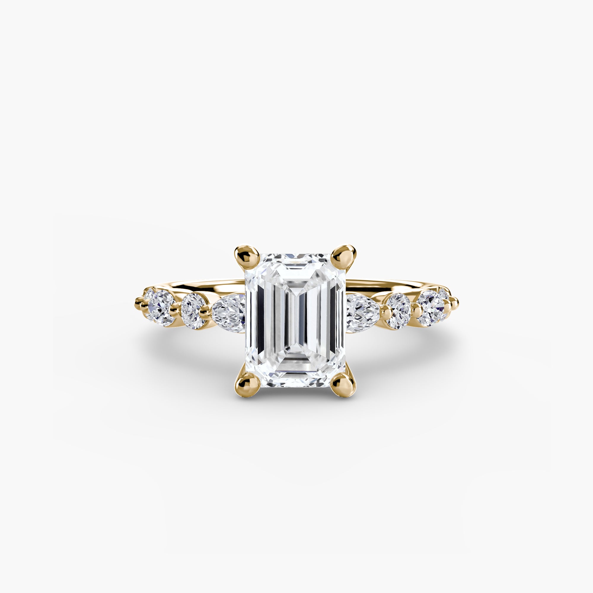 Anello solitario con pavé eternity — montatura, 2,5 mm