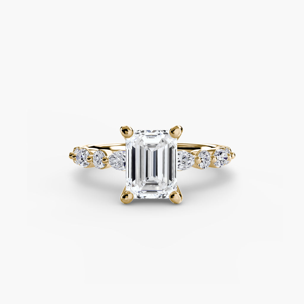 Anello solitario con pavé eternity — montatura, 2,5 mm