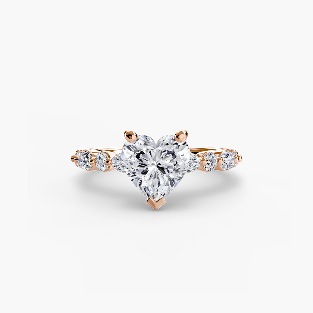 Anello solitario con pavé eternity — montatura, 2,5 mm