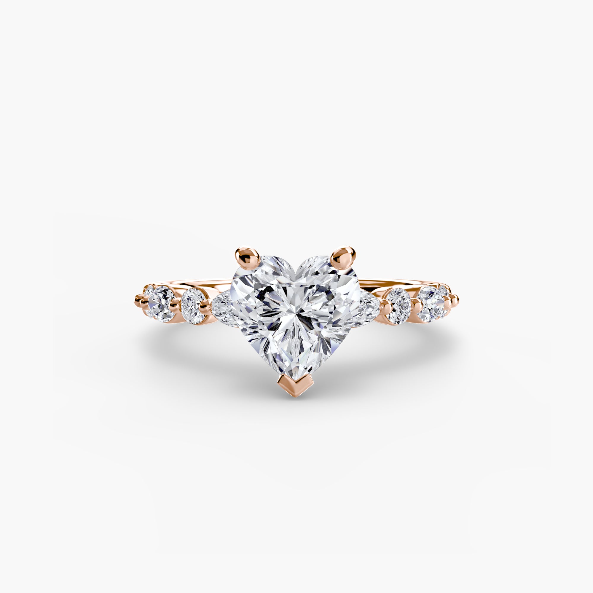 Anello solitario con pavé eternity — montatura, 2,5 mm