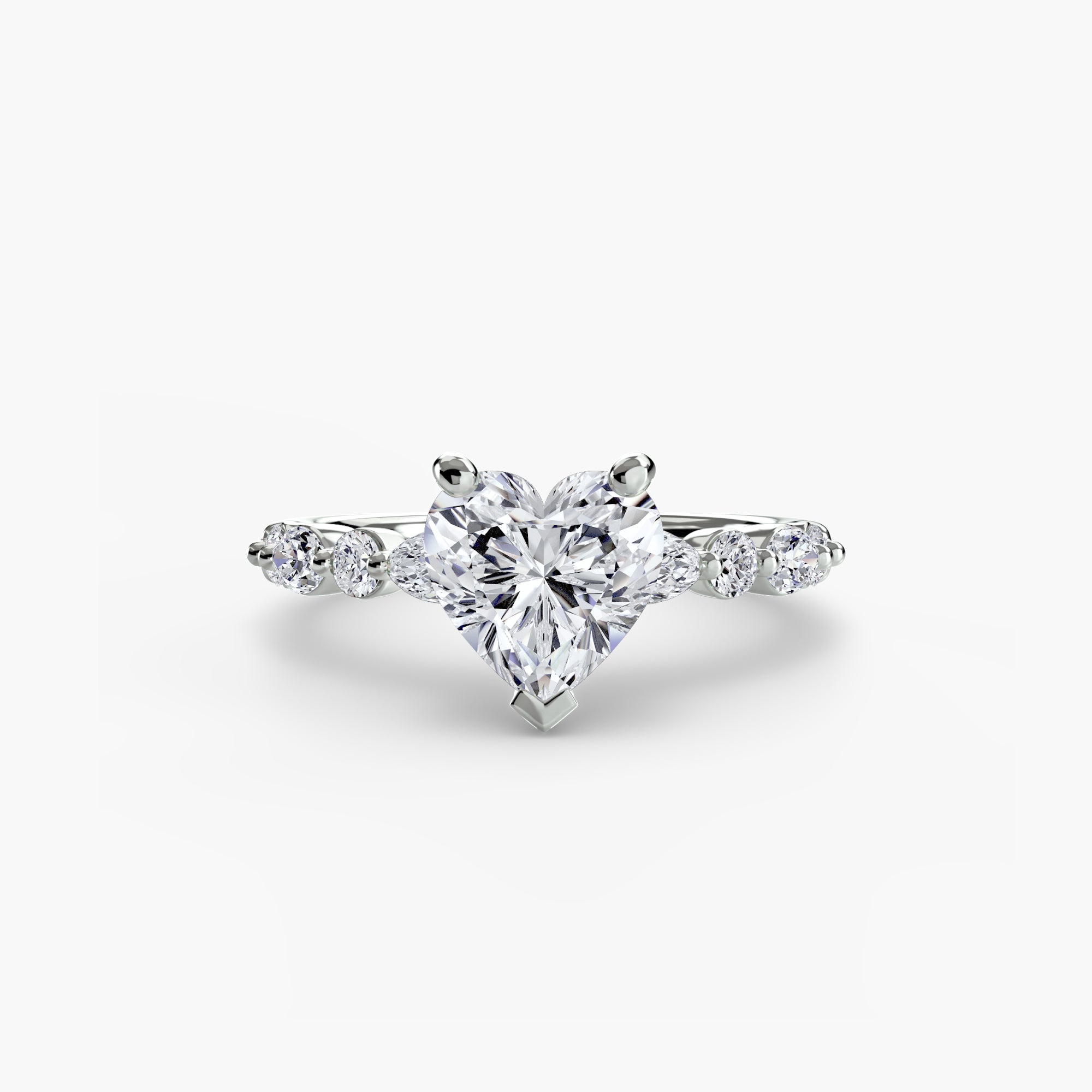 Anello solitario con pavé eternity — montatura, 2,5 mm