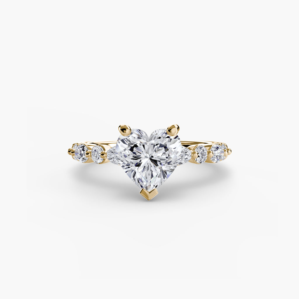 Anello solitario con pavé eternity — montatura, 2,5 mm