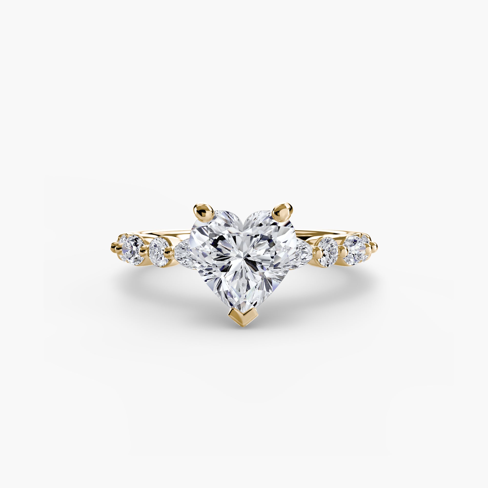 Anello solitario con pavé eternity — montatura, 2,5 mm