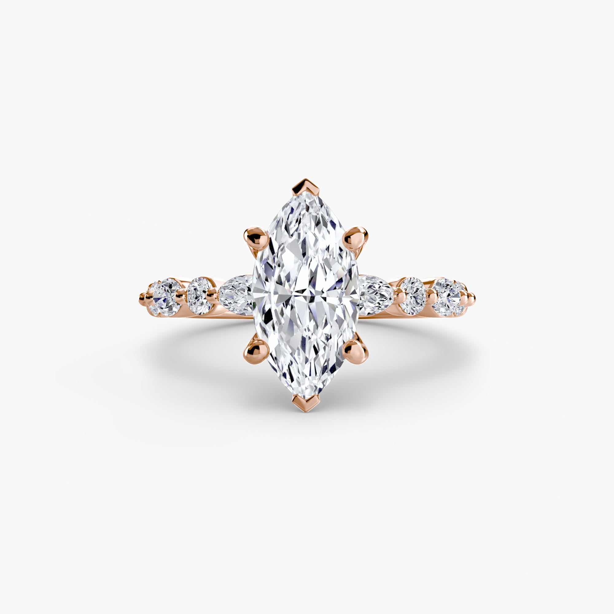 Anello solitario con pavé eternity — montatura, 2,5 mm