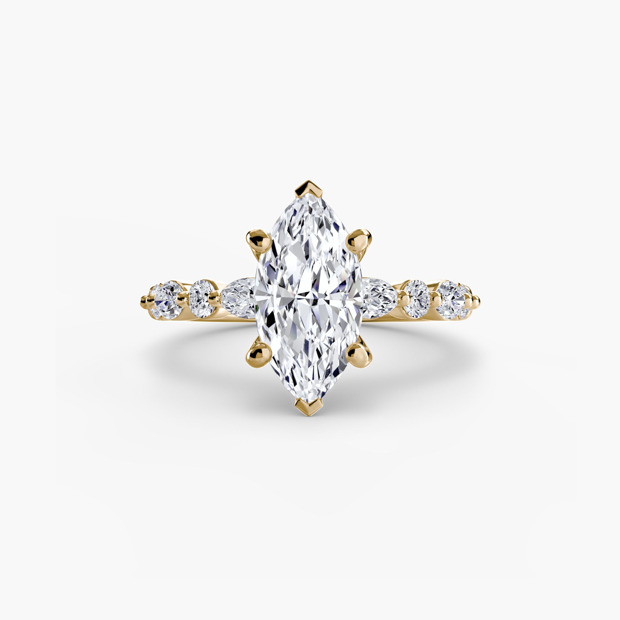 Anello solitario con pavé eternity — montatura, 2,5 mm