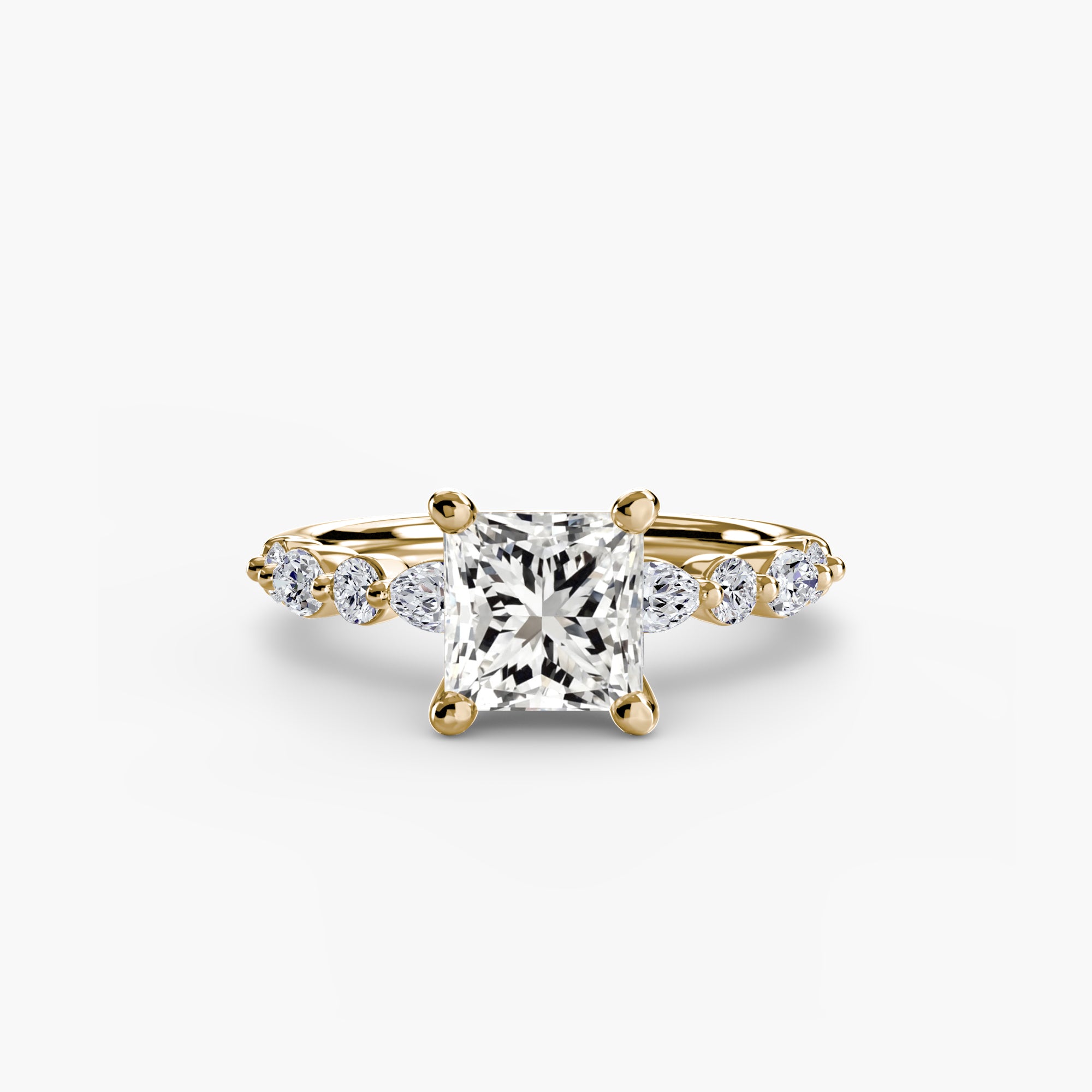 Anello solitario con pavé eternity — montatura, 2,5 mm